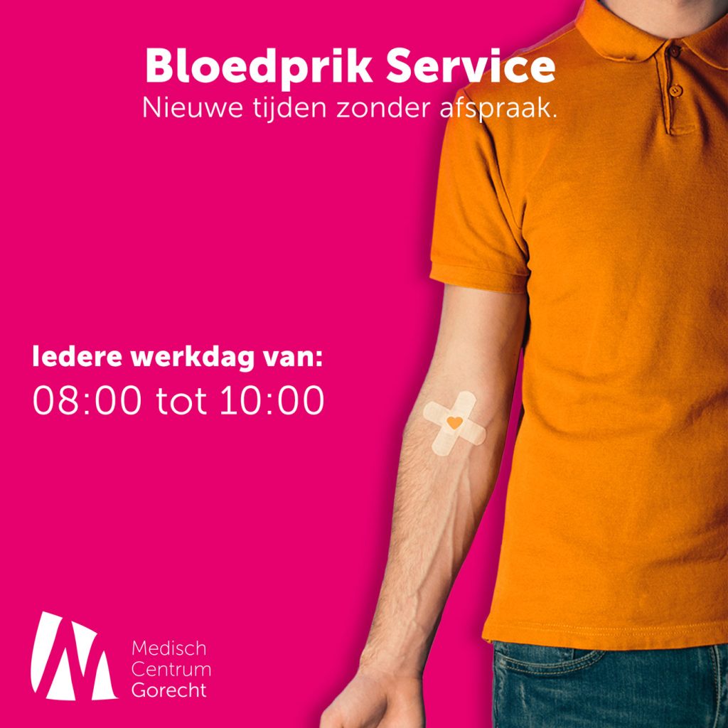 Nieuwe openingstijden Bloedprikservice